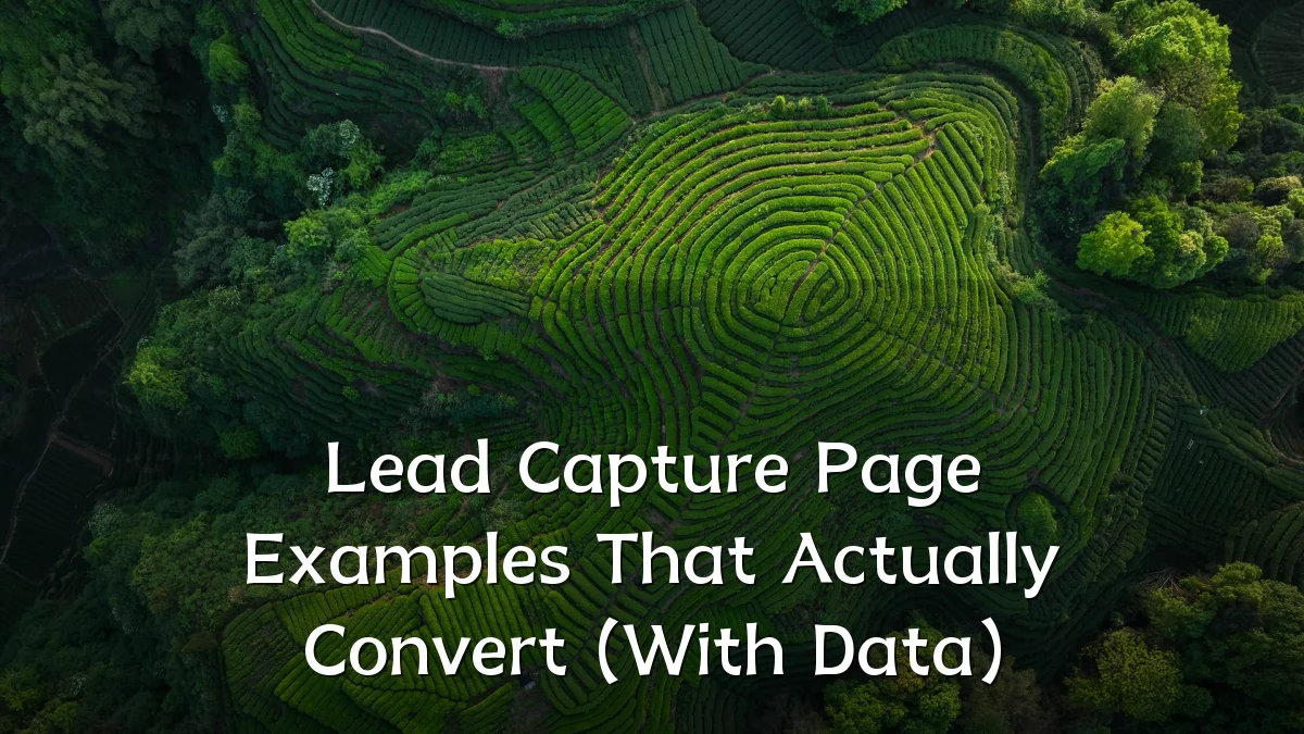 Lead Capture Page Examples That Actually Convert (With Data)