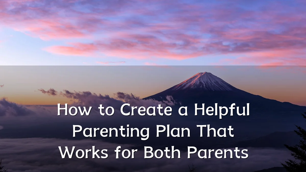 How to Create a Helpful Parenting Plan That Works for Both Parents