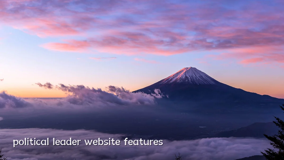 political leader website features