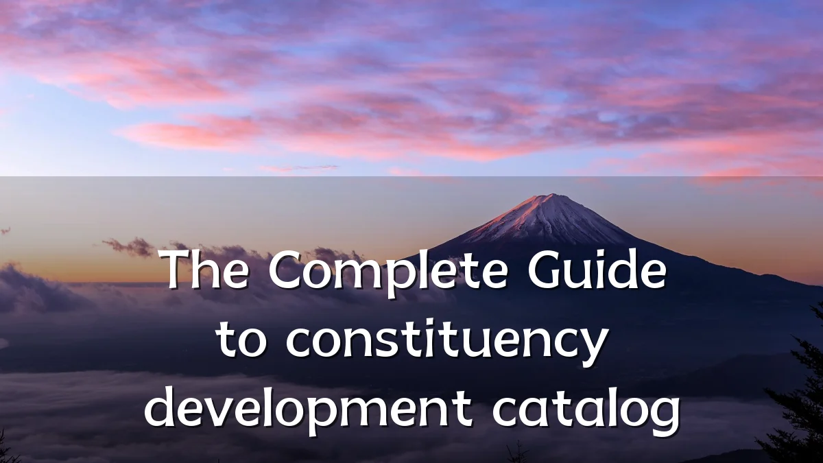 The Complete Guide to constituency development catalog