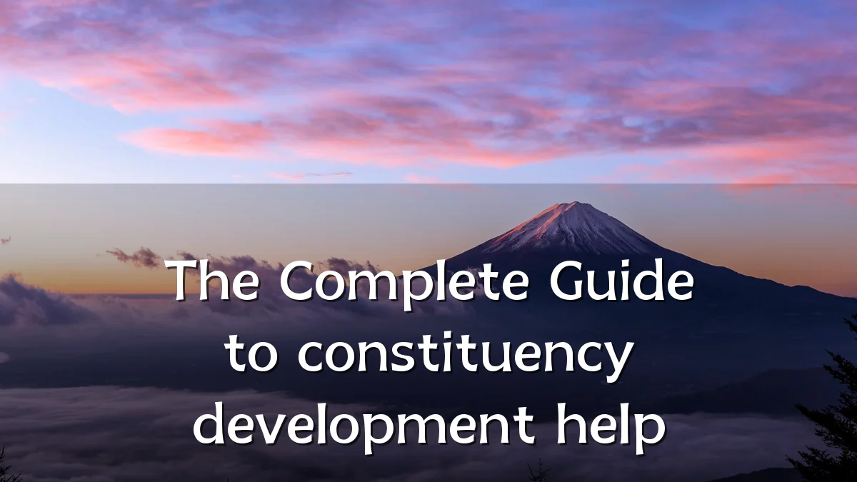 The Complete Guide to constituency development help