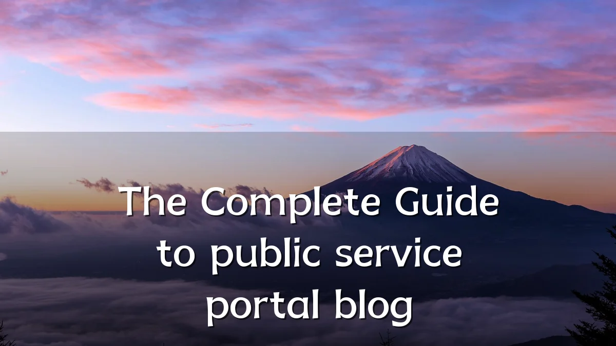 The Complete Guide to public service portal blog