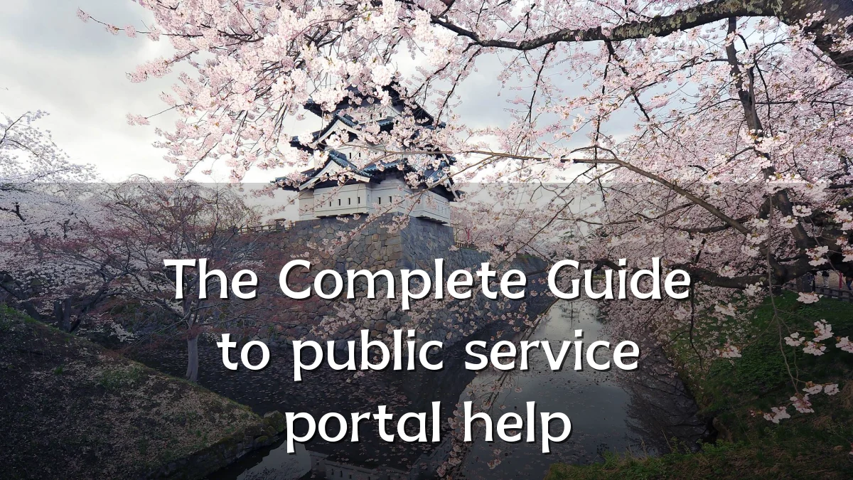 The Complete Guide to public service portal help