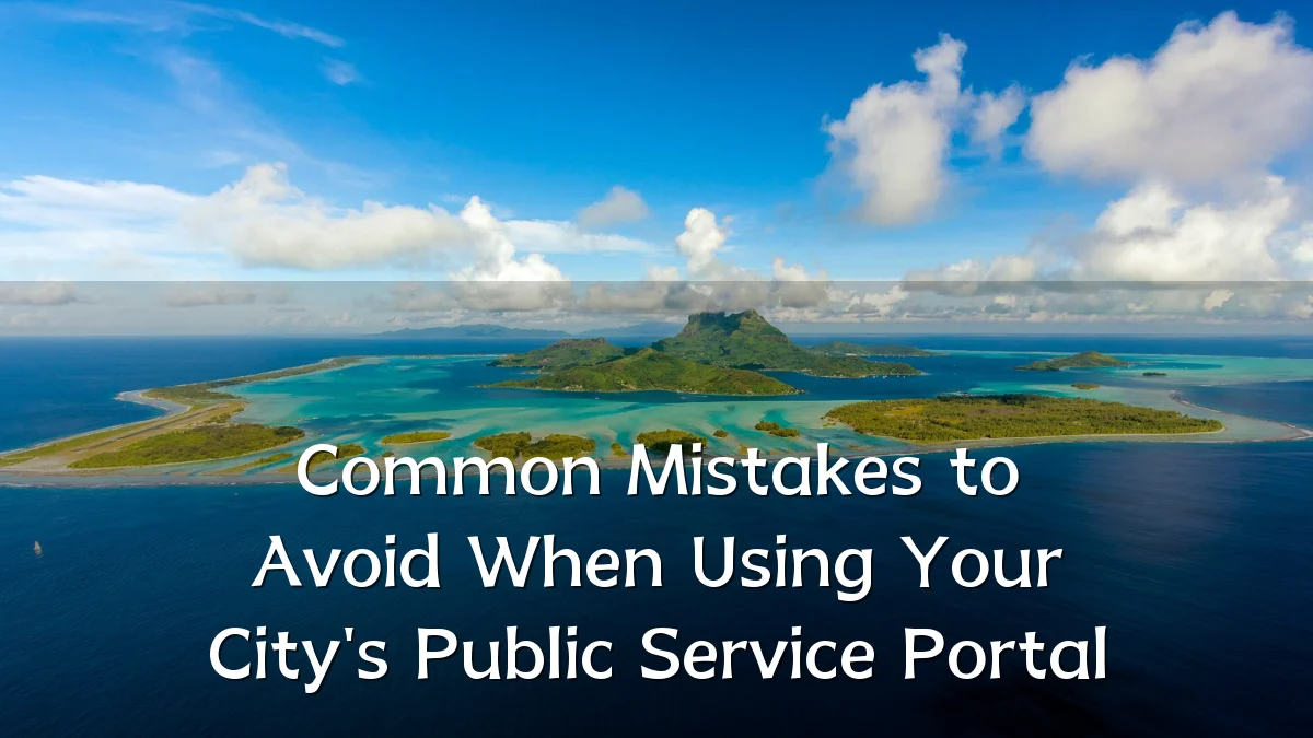 Common Mistakes to Avoid When Using Your City's Public Service Portal