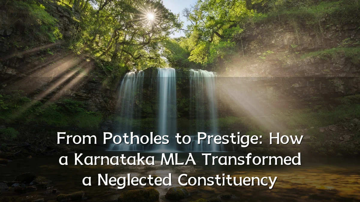 From Potholes to Prestige: How a Karnataka MLA Transformed a Neglected Constituency