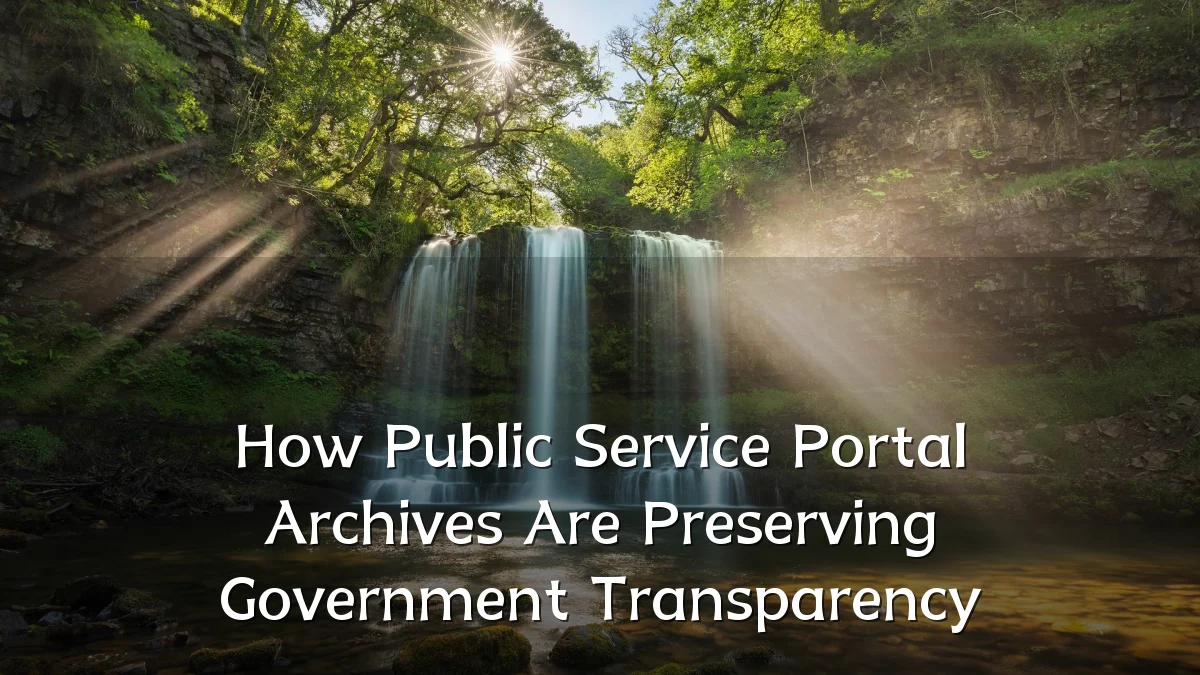 How Public Service Portal Archives Are Preserving Government Transparency