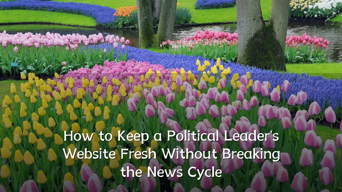 How to Keep a Political Leader's Website Fresh Without Breaking the News Cycle