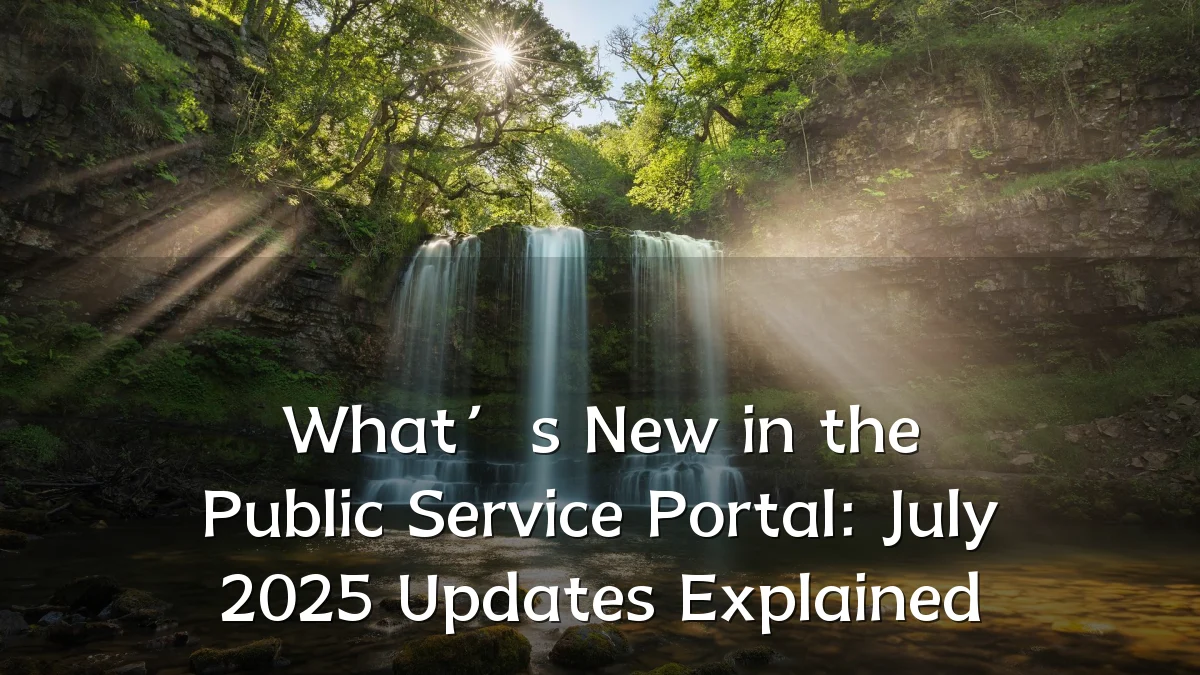 What’s New in the Public Service Portal: July 2025 Updates Explained