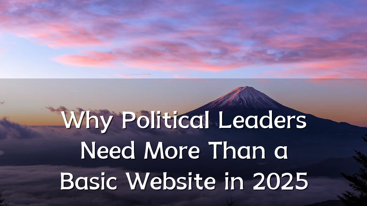 Why Political Leaders Need More Than a Basic Website in 2025