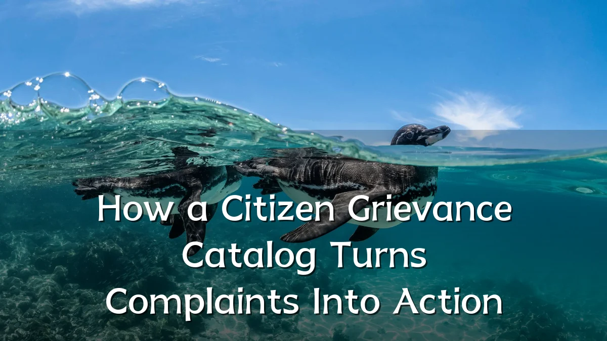 How a Citizen Grievance Catalog Turns Complaints Into Action
