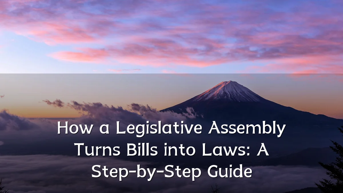 How a Legislative Assembly Turns Bills into Laws: A Step-by-Step Guide