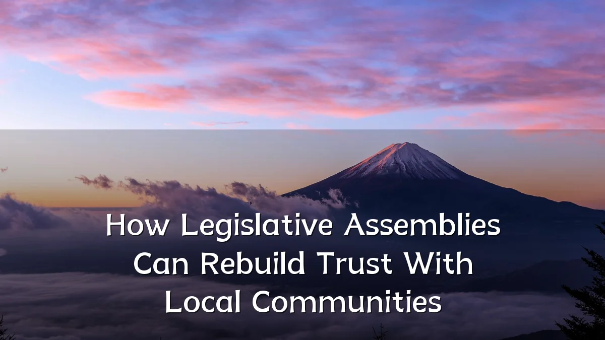 How Legislative Assemblies Can Rebuild Trust With Local Communities