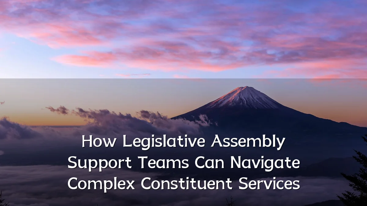 How Legislative Assembly Support Teams Can Navigate Complex Constituent Services
