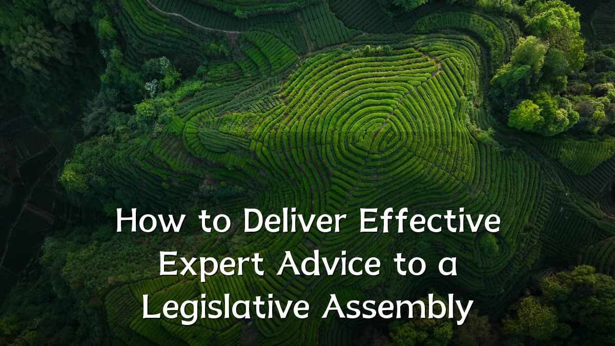 How to Deliver Effective Expert Advice to a Legislative Assembly