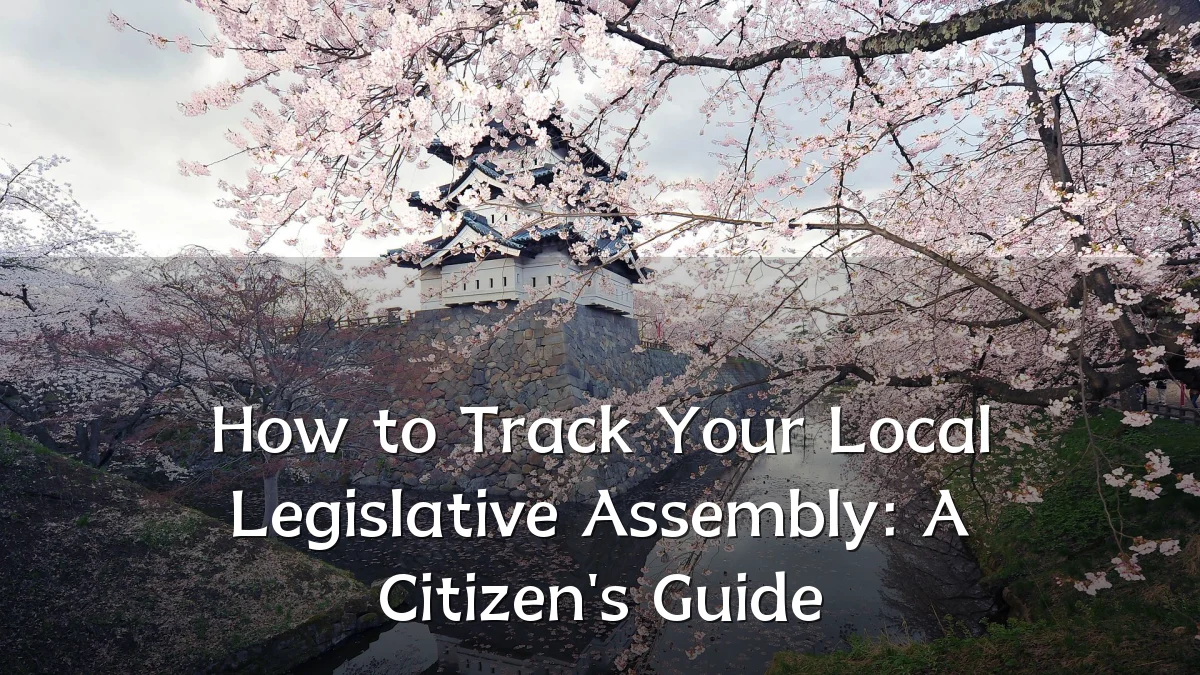 How to Track Your Local Legislative Assembly: A Citizen's Guide