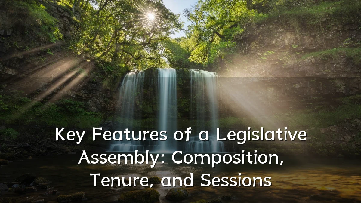 Key Features of a Legislative Assembly: Composition, Tenure, and Sessions