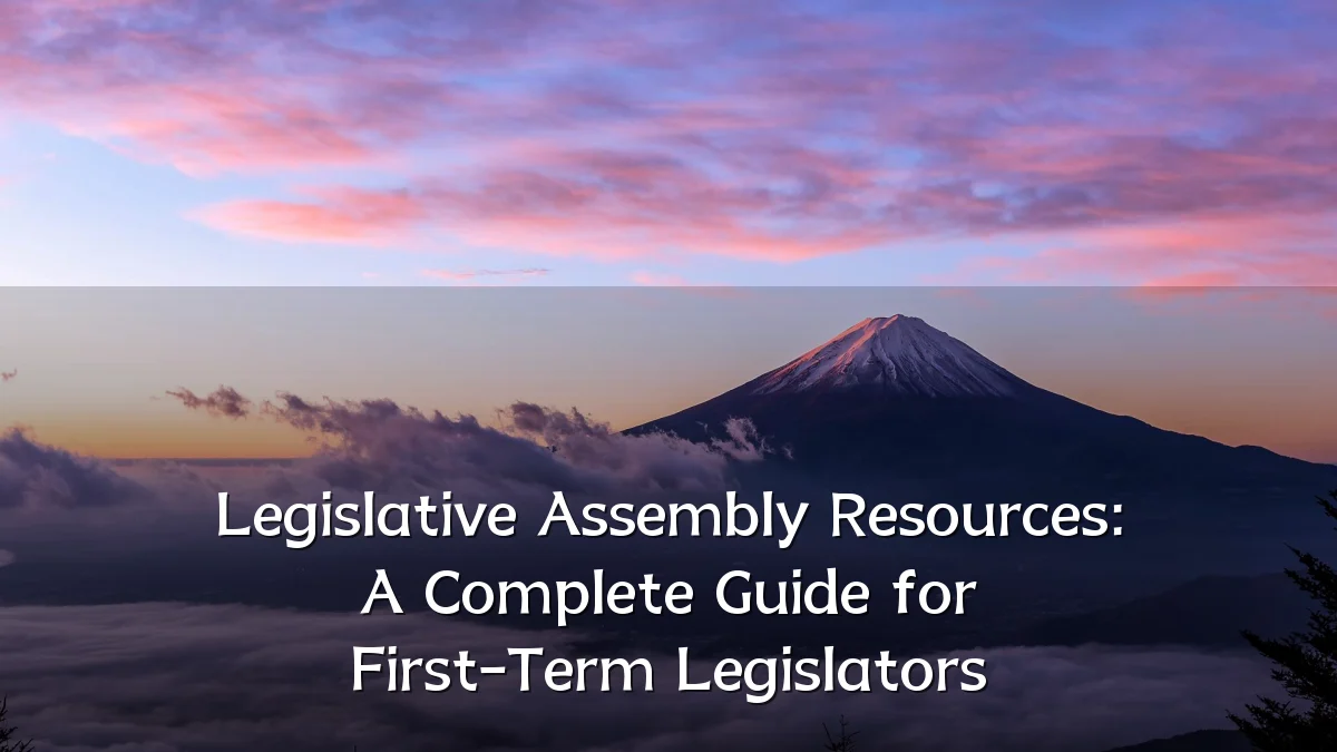 Legislative Assembly Resources: A Complete Guide for First-Term Legislators