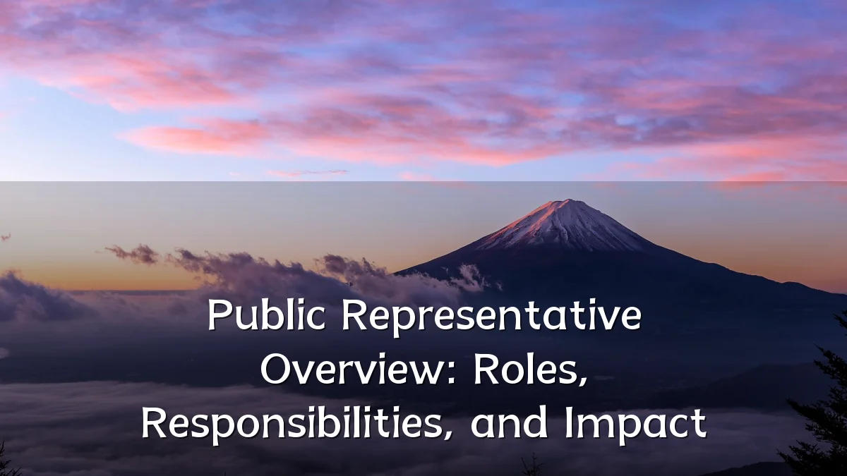 Public Representative Overview: Roles, Responsibilities, and Impact