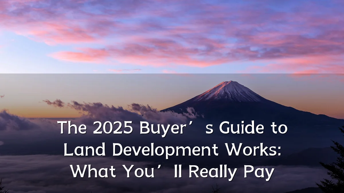 The 2025 Buyer’s Guide to Land Development Works: What You’ll Really Pay