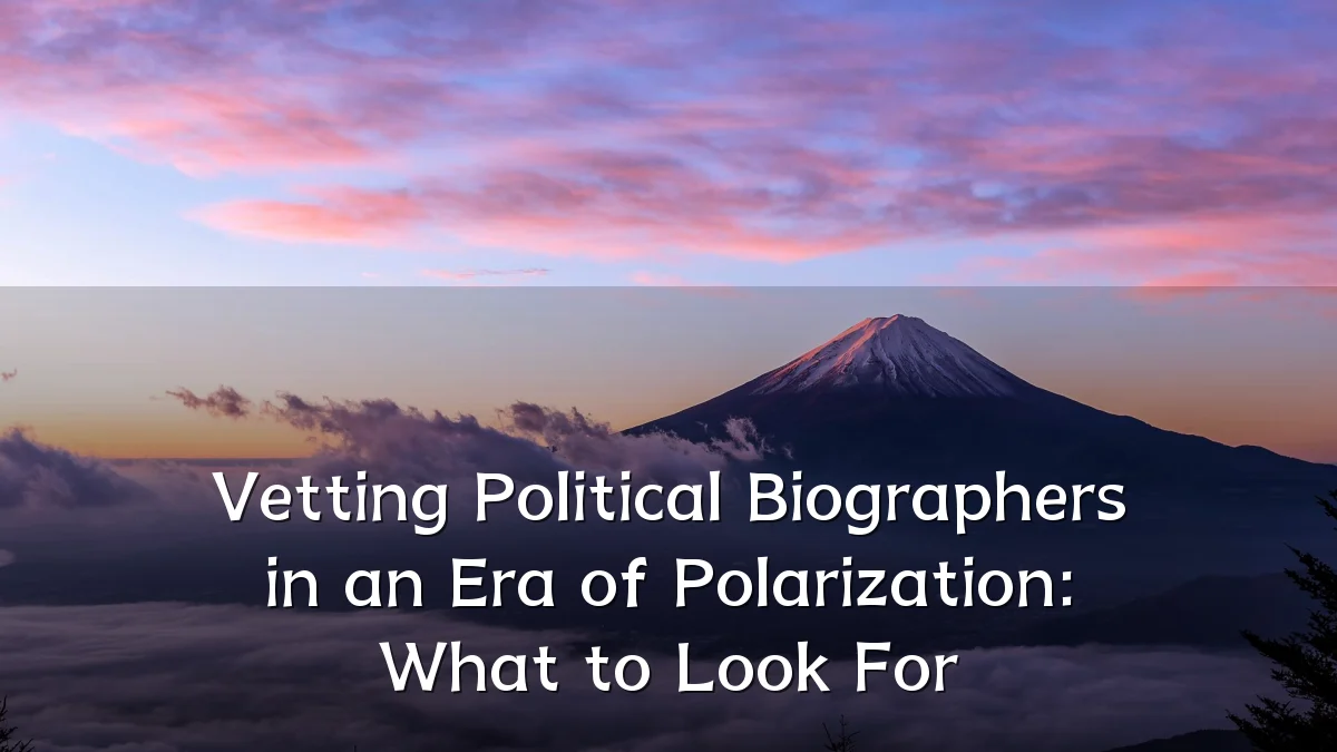 Vetting Political Biographers in an Era of Polarization: What to Look For